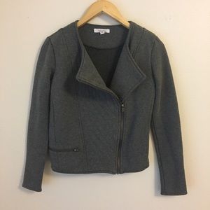 Athleta XS Gray Quilted Belvedere Moto Jacket- like new!